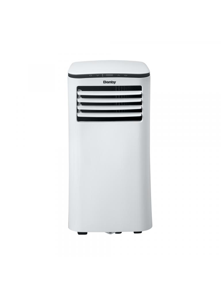 DPA053B4WDB is shown as a white Danby portable unit with front louvers and casters, against a plain white background. Exact Danby manufacturer product image; photography-versus-render status uncertain.