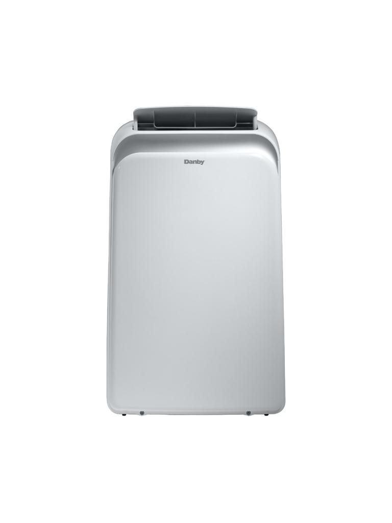 Danby DPA060B1WDB appears as a white portable air conditioner in a front-facing manufacturer packshot against a plain white background; photo-versus-render status is uncertain.