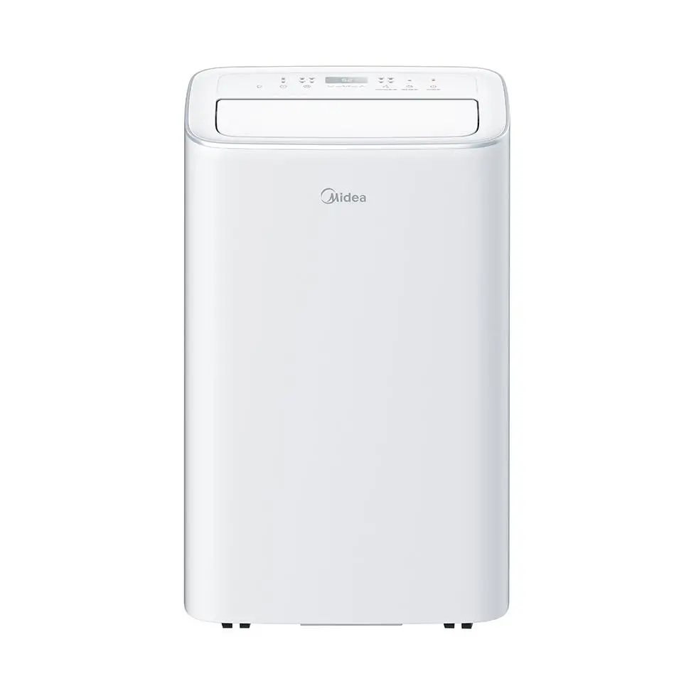 White Midea MAP08S1JWT-B portable air conditioner, front view