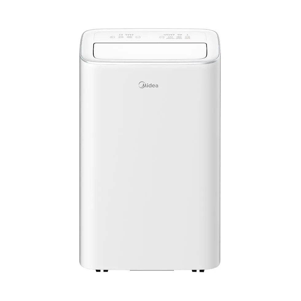 White Midea MAP10V1JWT-B portable air conditioner, front view