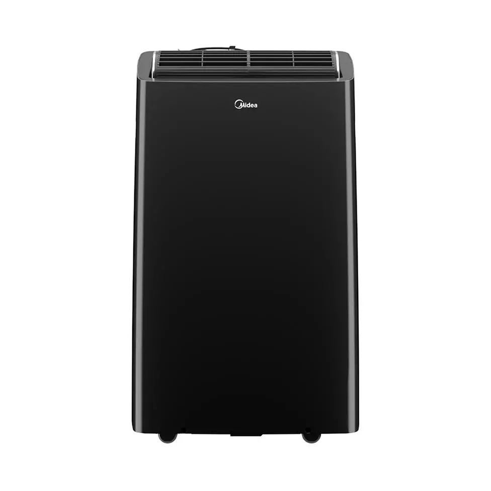 Black Midea Duo portable air conditioner, front view