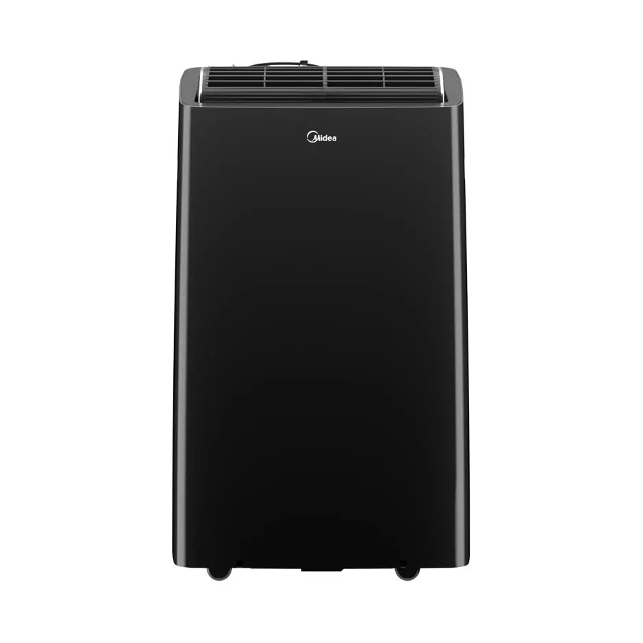 Black Midea Duo MAP14HS1TBL portable air conditioner, front view