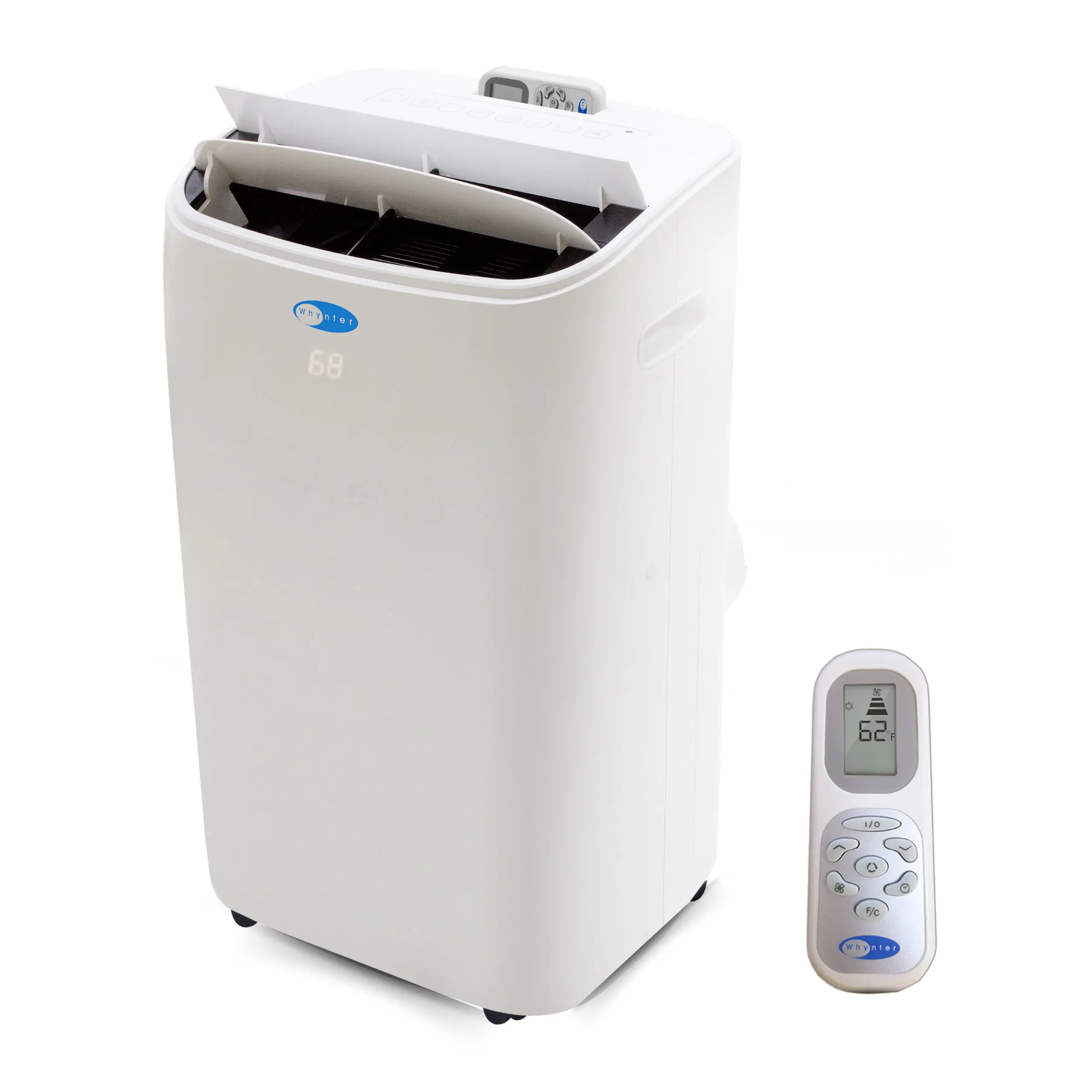 White Whynter portable air conditioner with front outlet and remote, shared ARC-147WF / ARC-147WFH image