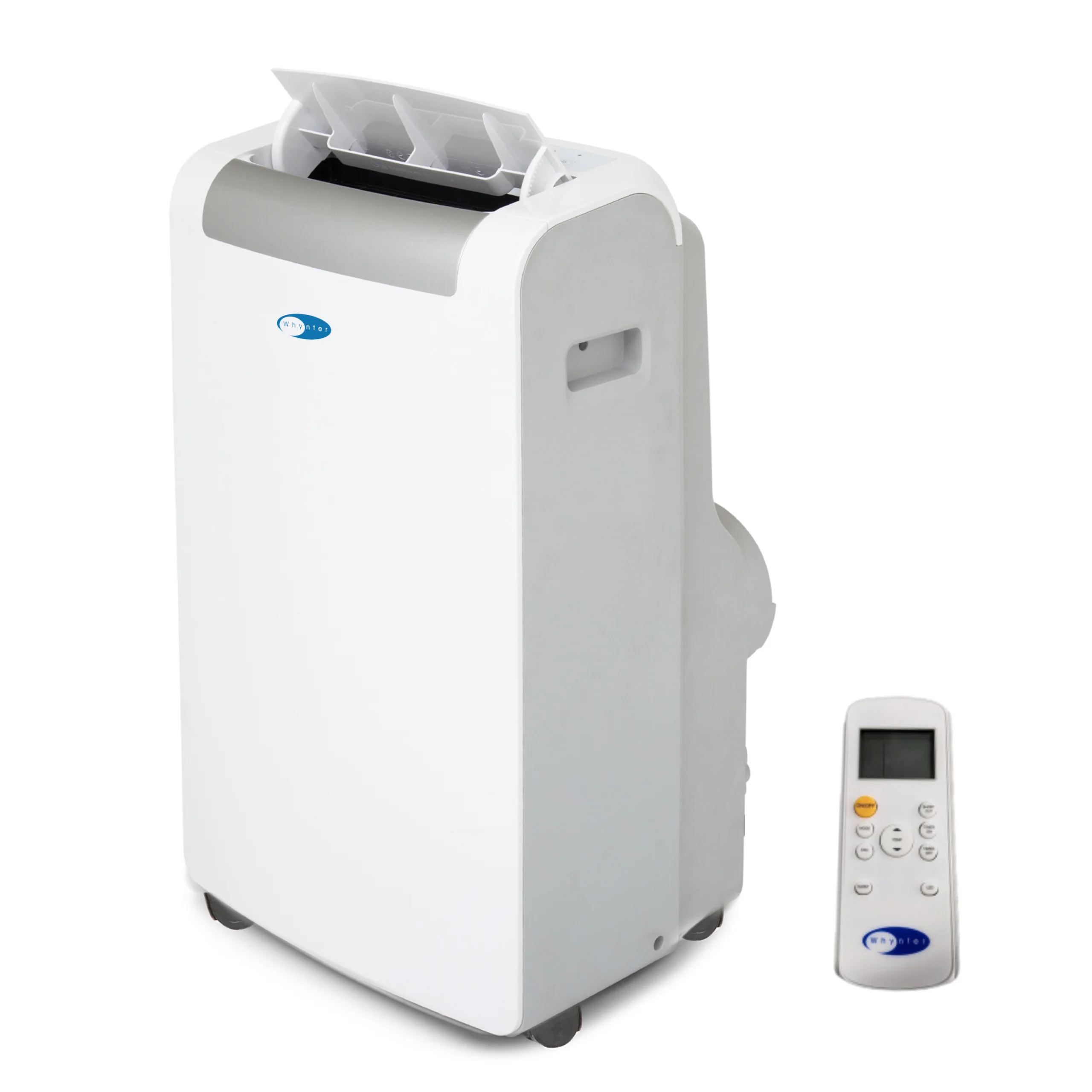 White Whynter ARC-148 family portable AC cabinet and remote; exact page links shared image