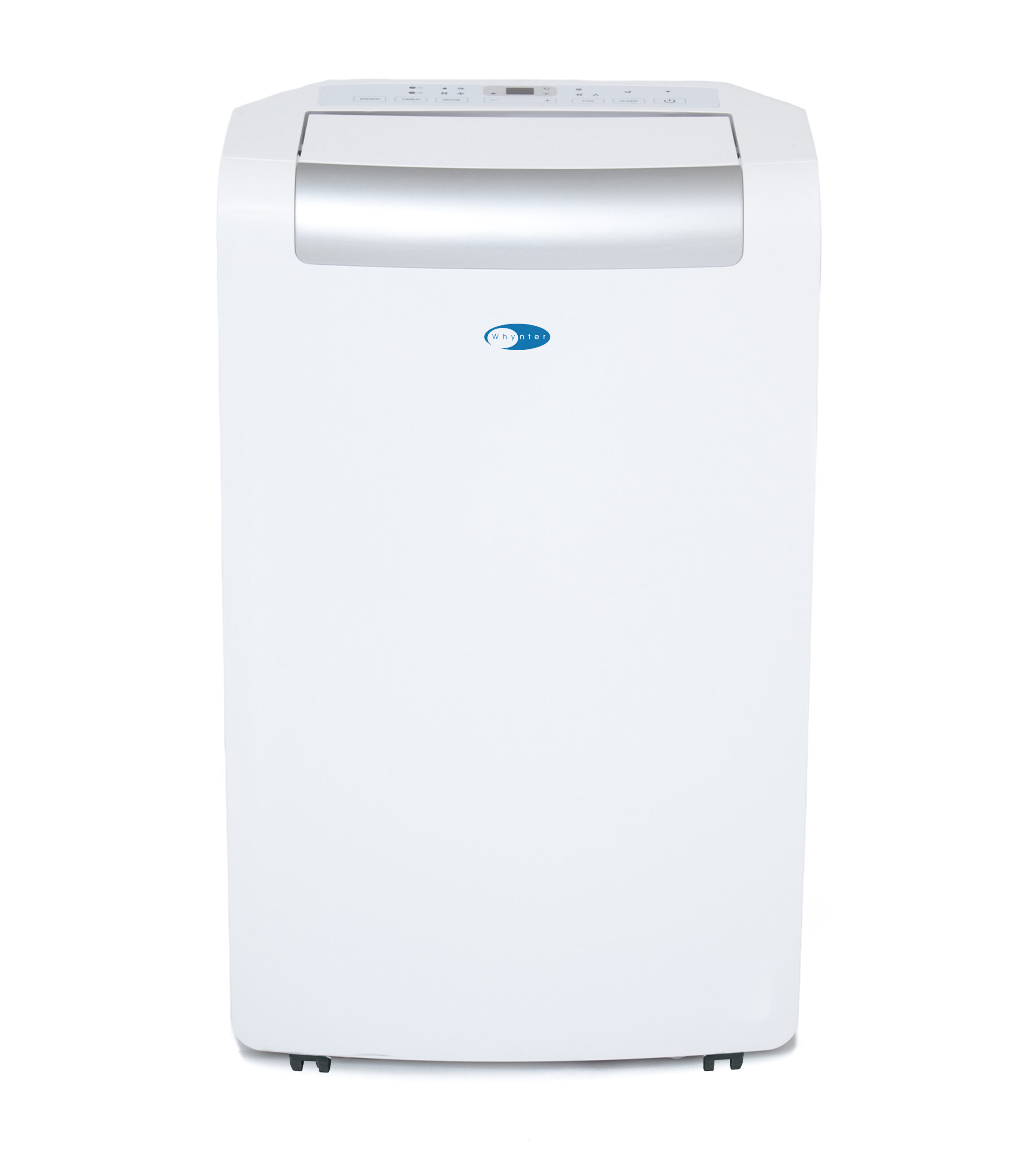 White Whynter ARC-148MS portable AC, straight-on front view on white